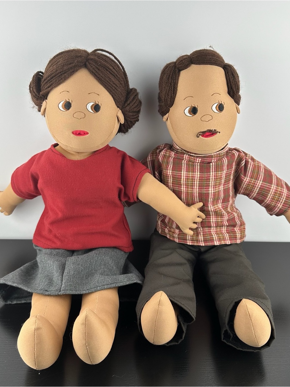 Teach-A-Bodies Rare Anatomically Correct Plush Dolls 20" 1981 Teach A Bodies